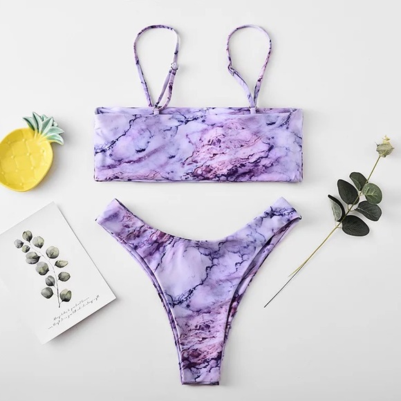 💕Last M💕 Sophie Purple Marble Bikini 💜💜 - Picture 2 of 2